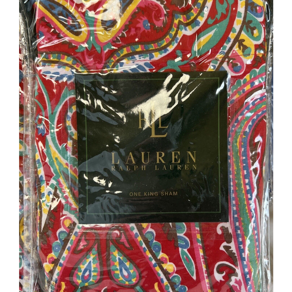 Ralph Lauren Beachside Preppy Paisley King Paisley Shams & Royal Bedskirt - Picture 4 of 6